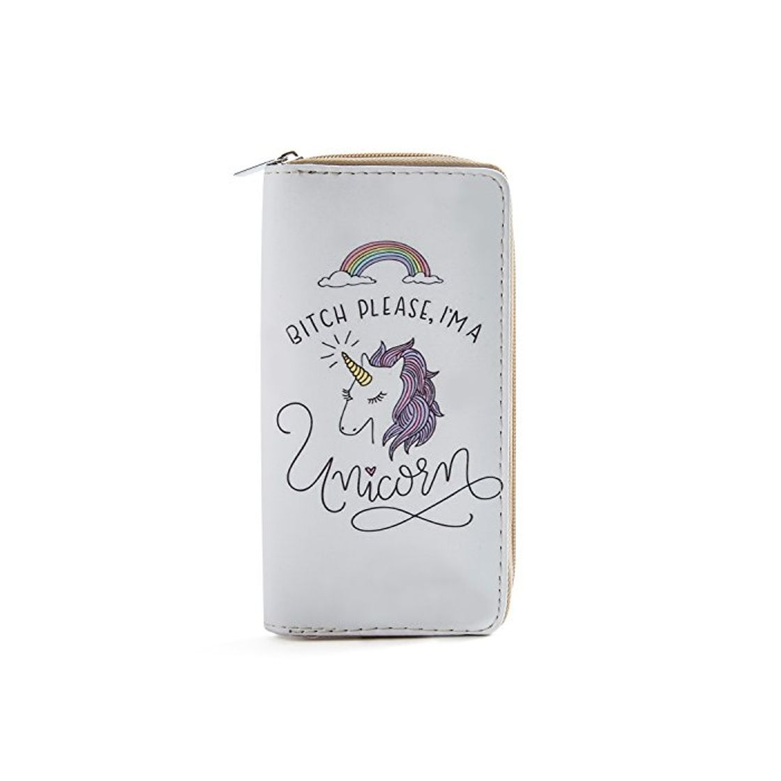 Products DonDon Mujeres Monedero Cartera de Bolsillo portamonedas Billetero con Motivo de Unicornio I Am a Unicorn