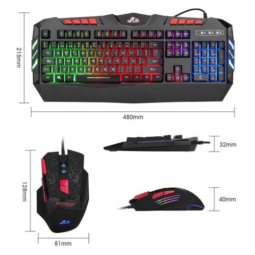 Rii RK900+ Teclado con sensibilidad mecánica Completo