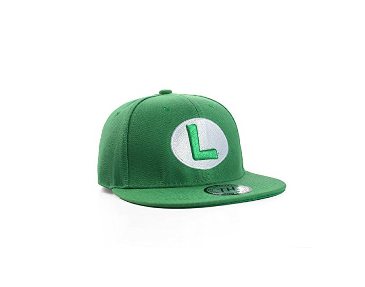 Fashion Gorra Snapback de Pico Plano Luigi Verde