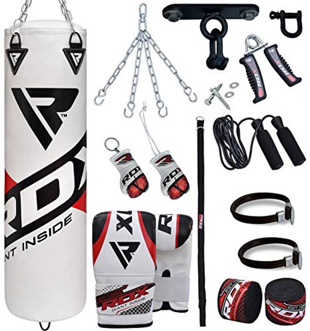 Social RDX Saco de Boxeo Relleno MMA Muay Thai Kick Boxing Artes Marciales con Soporte Techo Guantes Cadena 13PC 4FT 5FT Punching Bag