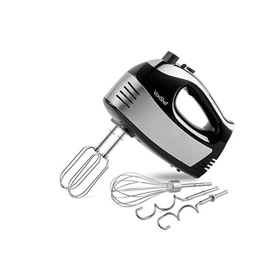 Product VonShef Batidora de Mano Negra de 400W - Incluye Varillas de acero