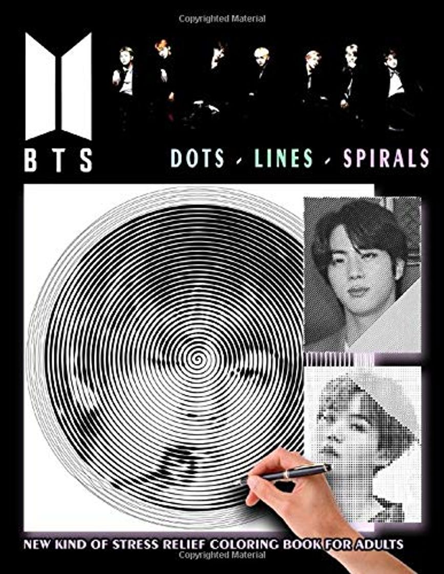 Book BTS - Dots Lines Spirals Coloring Book