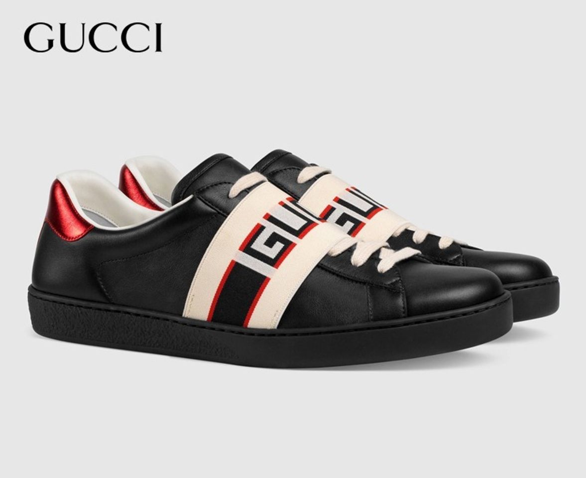 Moda Tenis Gucci negros caballero