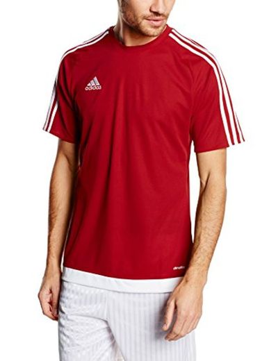 adidas Estro 15 JSY - Camiseta para hombre, color rojo vivo