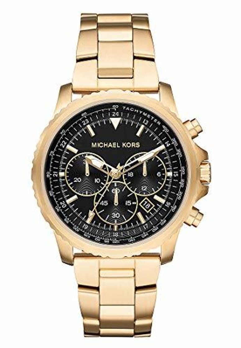 Social Michael Kors Reloj Cronógrafo para Hombre de Cuarzo con Correa en Acero