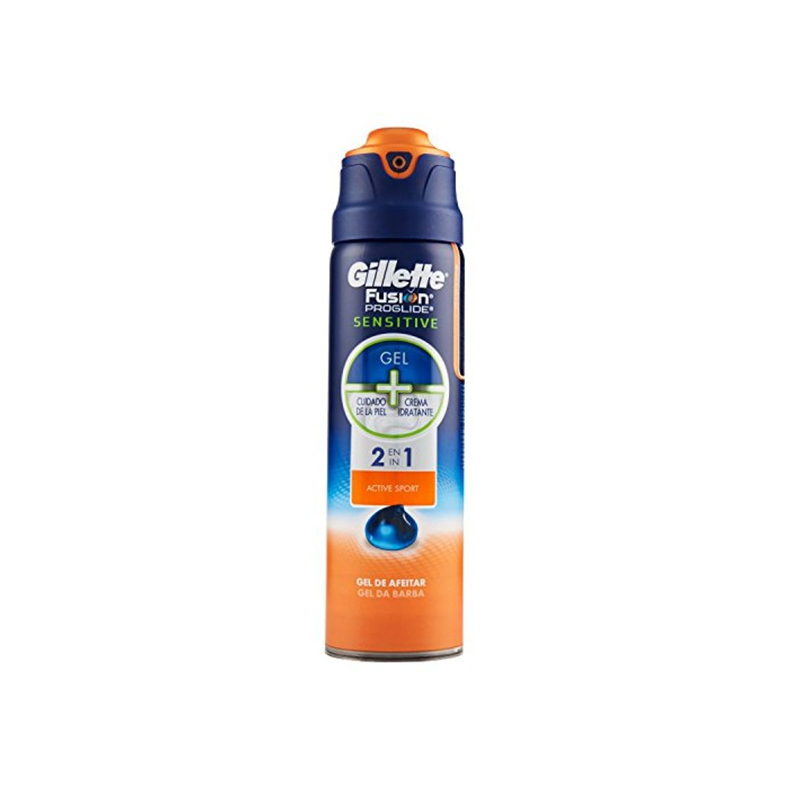 Product Gillette Fusion ProGlide Sensitive 2 en 1 Active Sport Gel De Afeitado