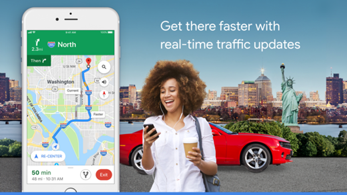 App Google Maps - Transit & Food