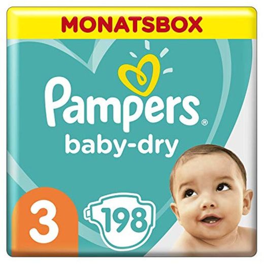 Pampers Baby Dry - Pañales para bebés, Talla 3