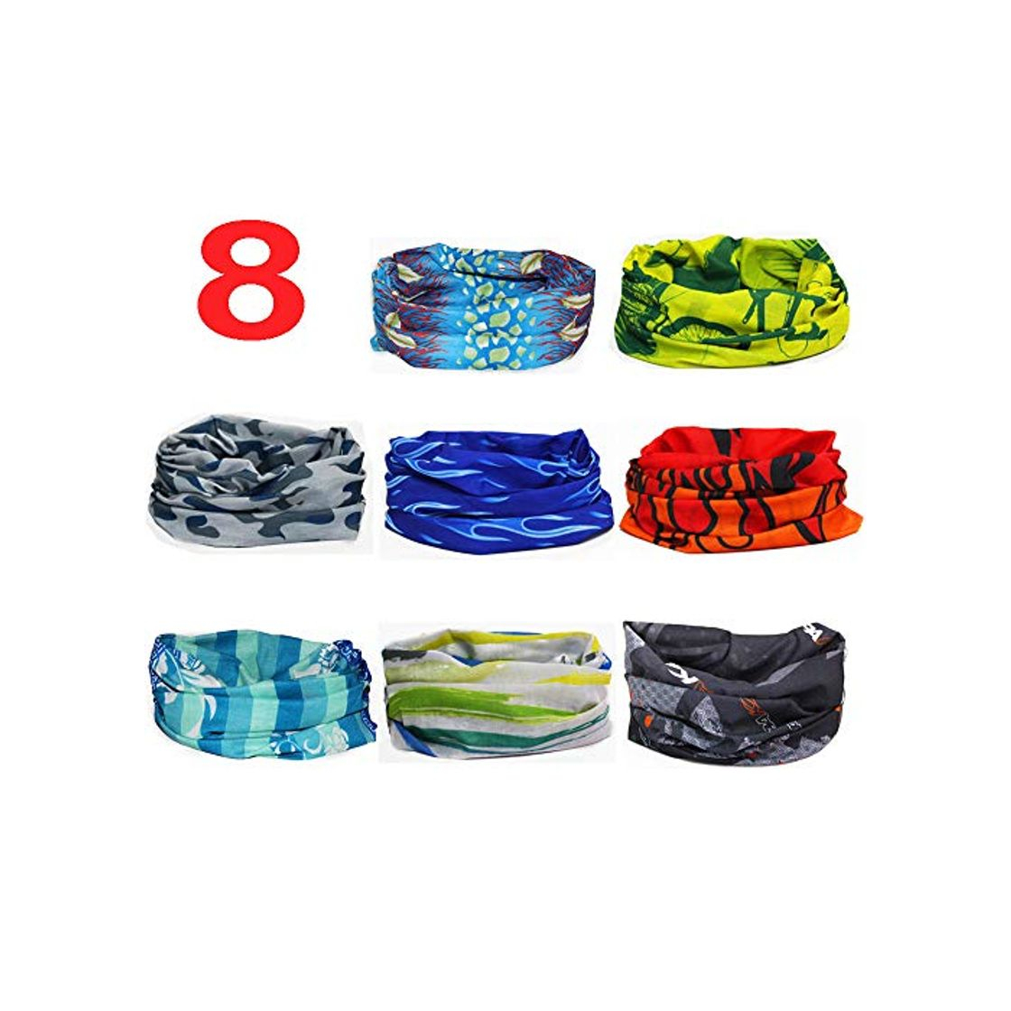 Product Slosh 8 Bandana Cintas Pelo Deporte Hombre Mujer Ciclismo Yoga Elastica Pañuelos