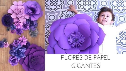 FLORES DE PAPEL GIGANTES / DIY | Pabla en casa - YouTube