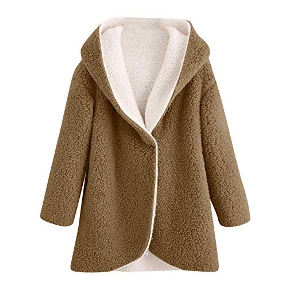 Producto Señoras Invierno Faux Fur Hoodie Faux Festiva Coat Ropa Fleece For Plush