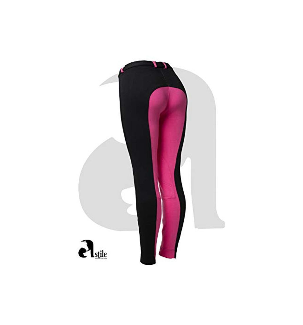 Social Astile - Pantalones de montar a caballo para mujer, color negro