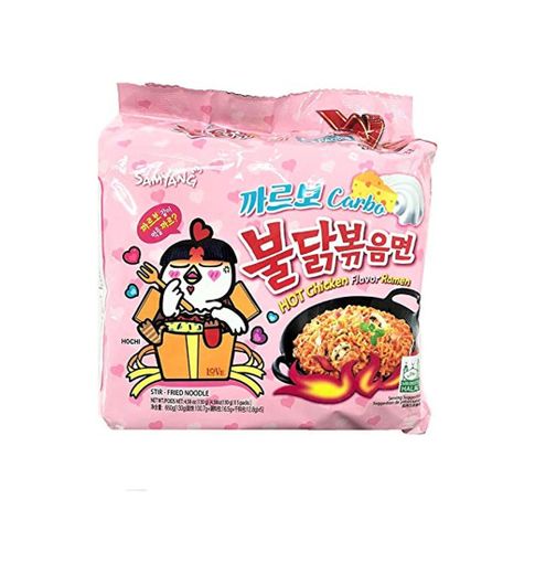 Samyang carbo fuego buldak nuclear fideos fritos picante super caliente de 5 paquetes