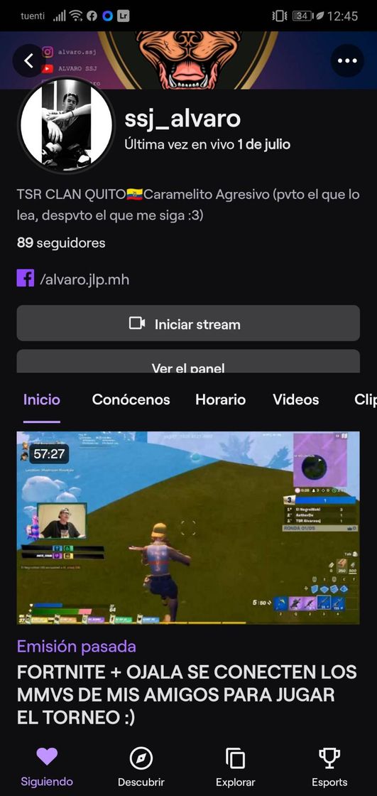 Moda Canal de Twitch 