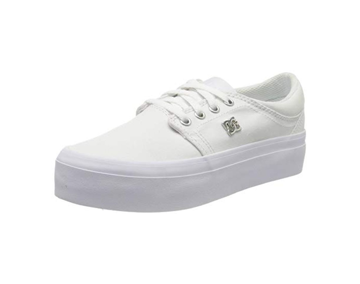 Products DC Shoes Trase Platform TX Se, Zapatillas para Mujer, Blanco