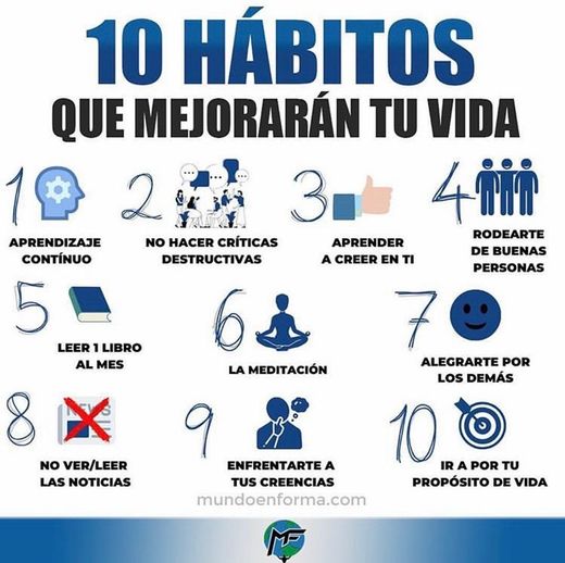 10 Hábitos que mejorarán tu vida!🍎💪🏼