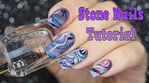 Tutorial nail art efecto piedra