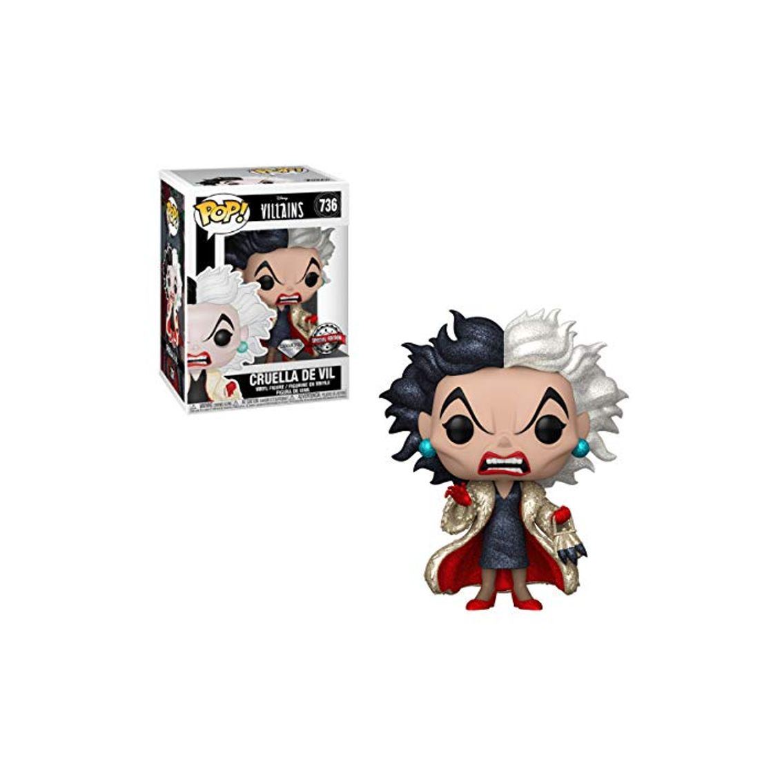 Juego Funko Figura de Vinilo Pop 736 de los Villanos de Disney Cruella