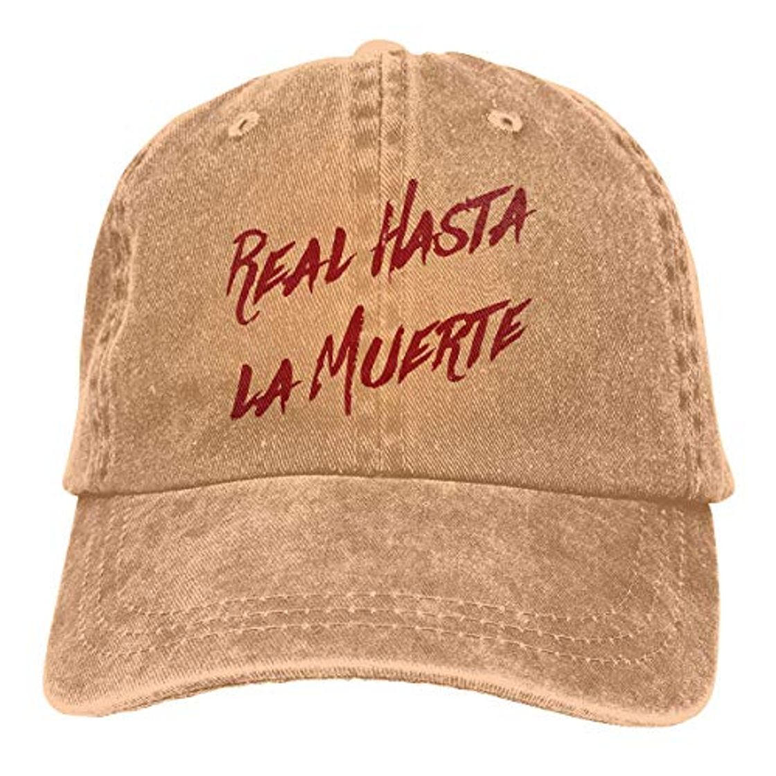 Social Kpaoaz Real hasta La Muerte Camisa Anuel AA Trap Denim Dad Cap Baseball Hat Adjustable Sun Cap