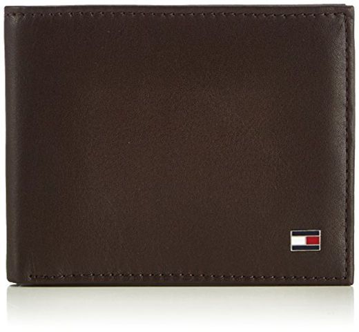 Tommy Hilfiger Eton Mini CC Wallet, Cartera para Hombre, Brown 204, 11x9x2