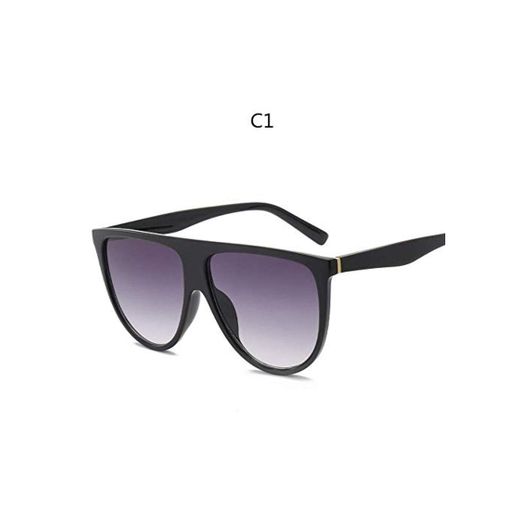 Gafas de Sol Gafas de Sol Kim Kardashian Gafas de Sol Vintage Retro Flat Top Thin Shadow Gafas de Sol Square Pilot Luxury Designer Grandes Gafas de Sol Negras