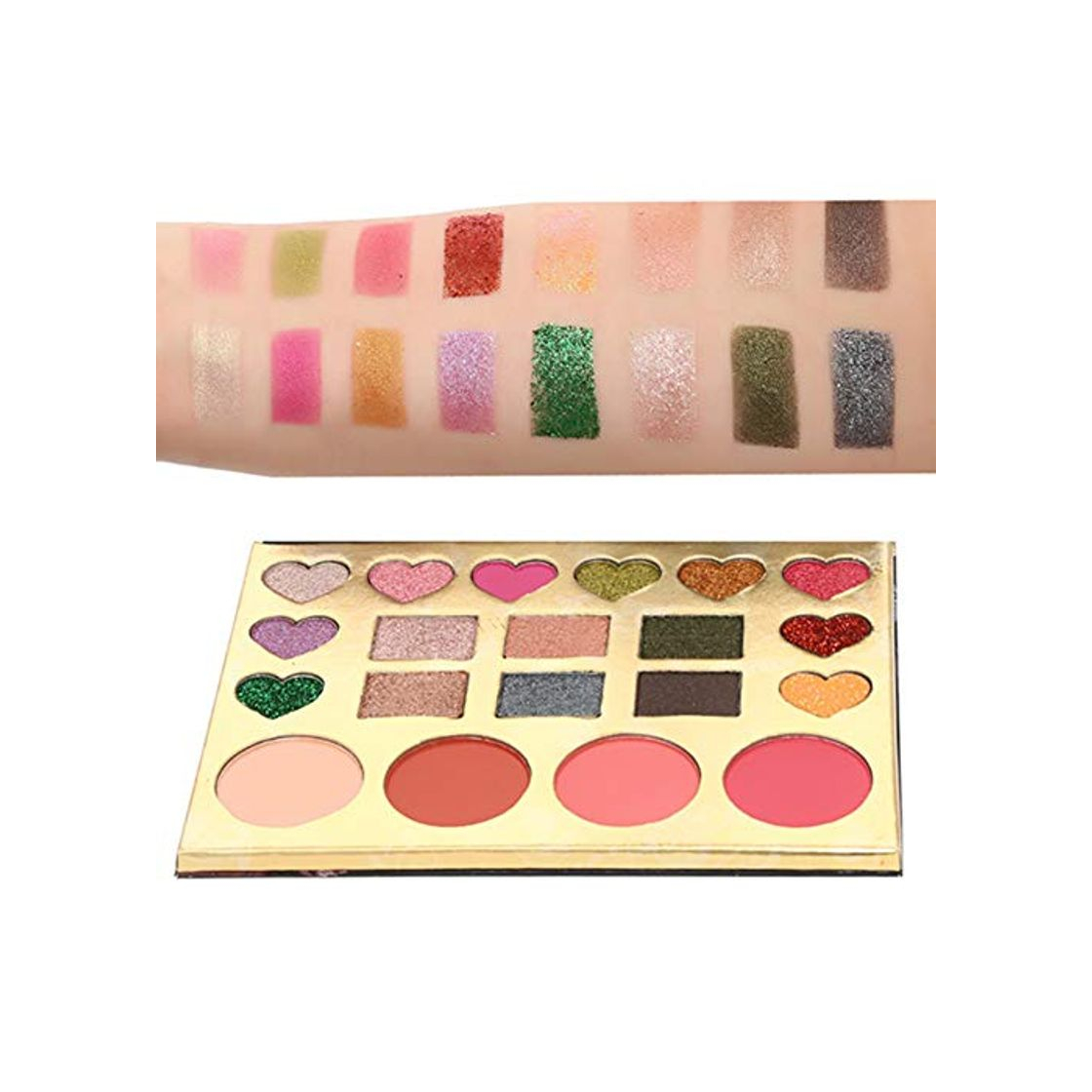 Producto Paleta de sombras de ojos en Kelly 20 colores Polvo de maquillaje Brillo Brillo Polvo de sombra de ojos duradero a prueba de manchas