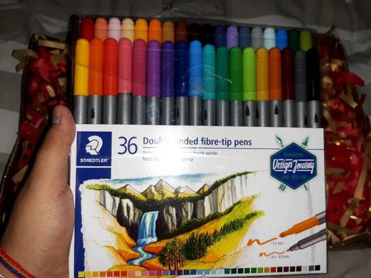 STAEDTLER Watercolour Brush Pens 3001 TB36 Rotulador de Doble Punta de Fibra