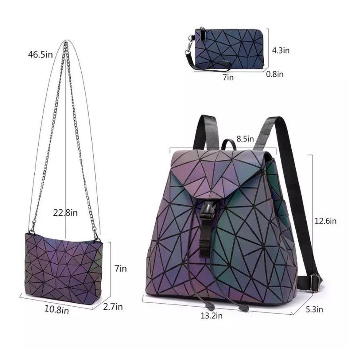 Fashion mochila para mujer, Bolsa Escolar plegable.