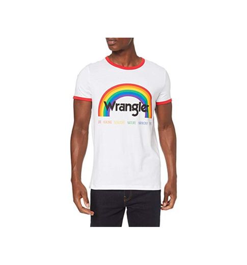 Wrangler Pride tee Camiseta, Blanco