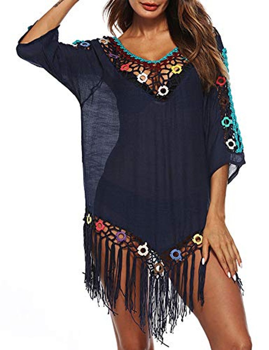 Social Mujer Camisolas Pareos Bikini Cover Up Ganchillo Verano Playa Traje de Baño