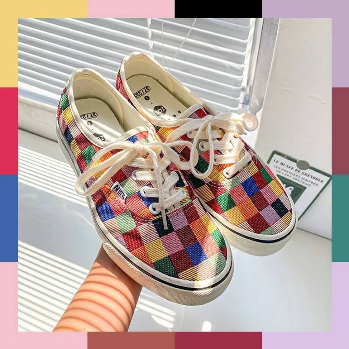 Moda R$ 103,38  30%OFF |  gumshoes colorido checkered baixo