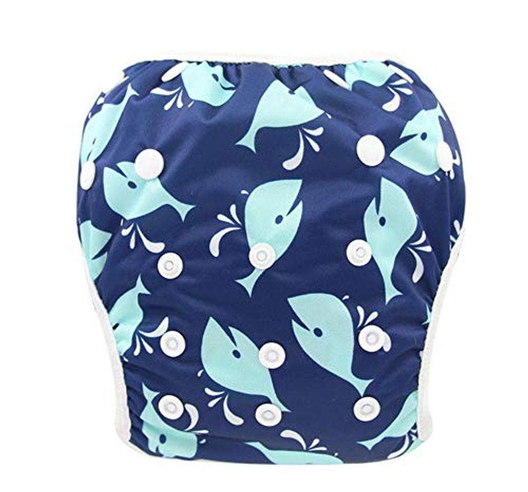 Productos Jiushilun pañales Baby Swim Diaper Print Pañales de tela impermeables CoverReutilizables Pañales de bebé lavables Pañales de bolsillo EC