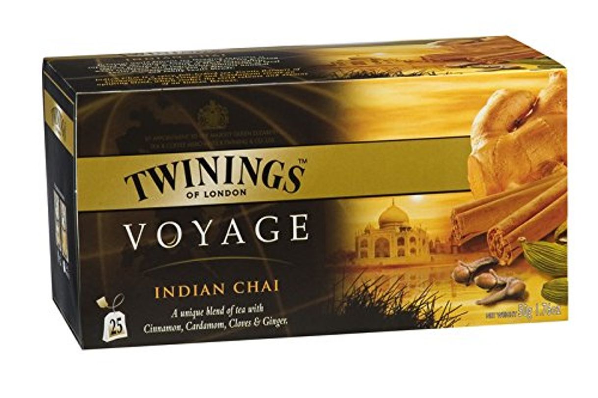 Product Twinings Voyage - Indian Chai - Té Negro Aromatizado con Cardamomo, Clavo