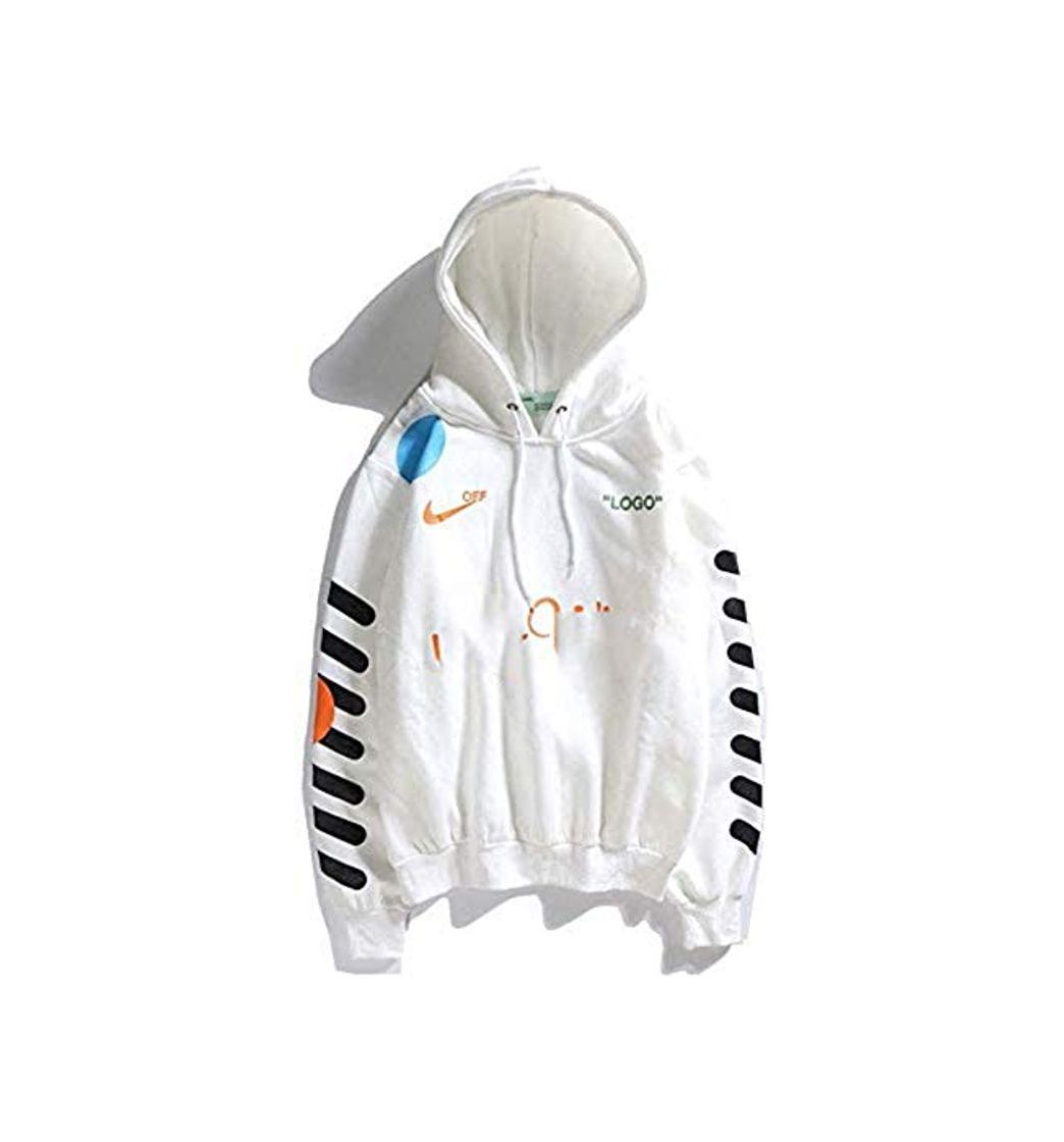 Social CVDEKH Sudadera con Capucha Ropa de Calle Off OW Logo Invierno otoño