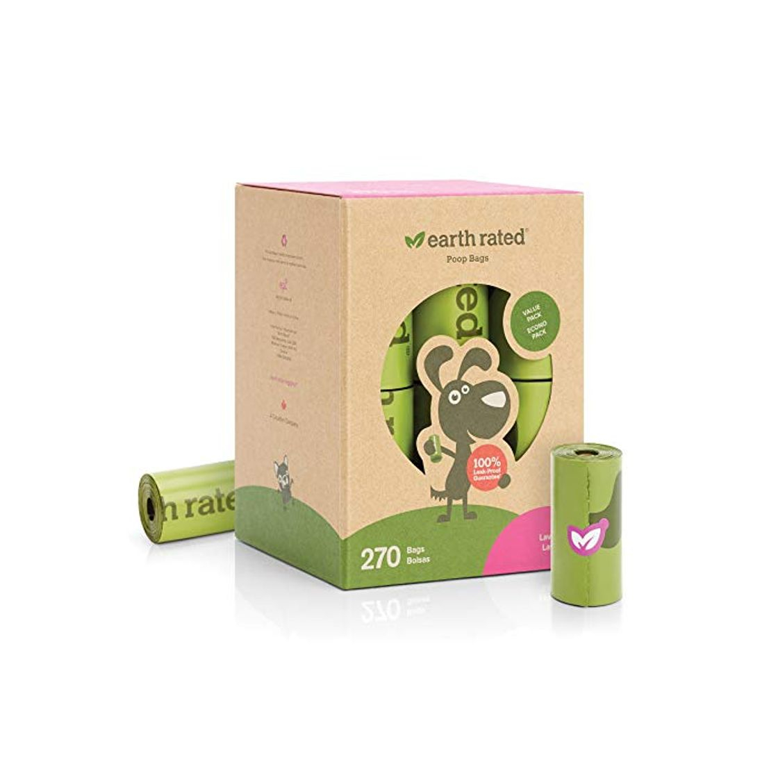Social Earth Rated - Pack de bolsas para recoger excrementos de perro, 