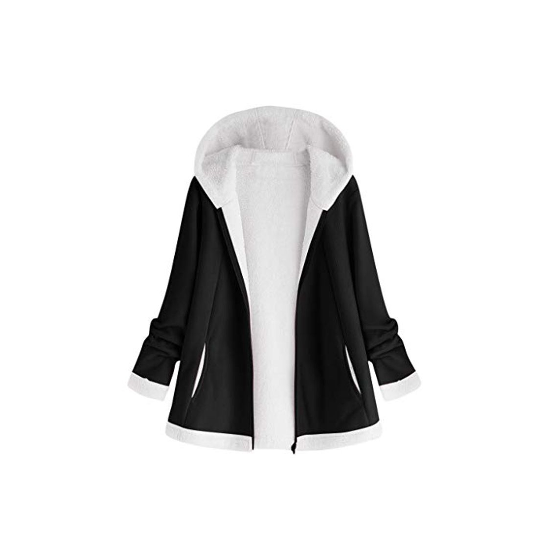 Fashion Sudadera con Capucha para Mujer Abrigo De Invierno Mujer Libre Abrigos Rebajas Talla Grande Chaqueta Manga Larga Cremallera Señoras Hoodie Pullover Tops Blusa riou