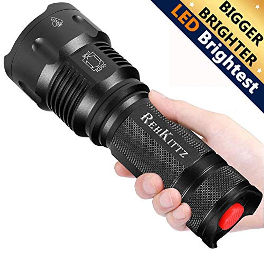 Social Linterna LED Alta Potencia Militar T6 de Enfoque Ajustable Impermeable de Táctica