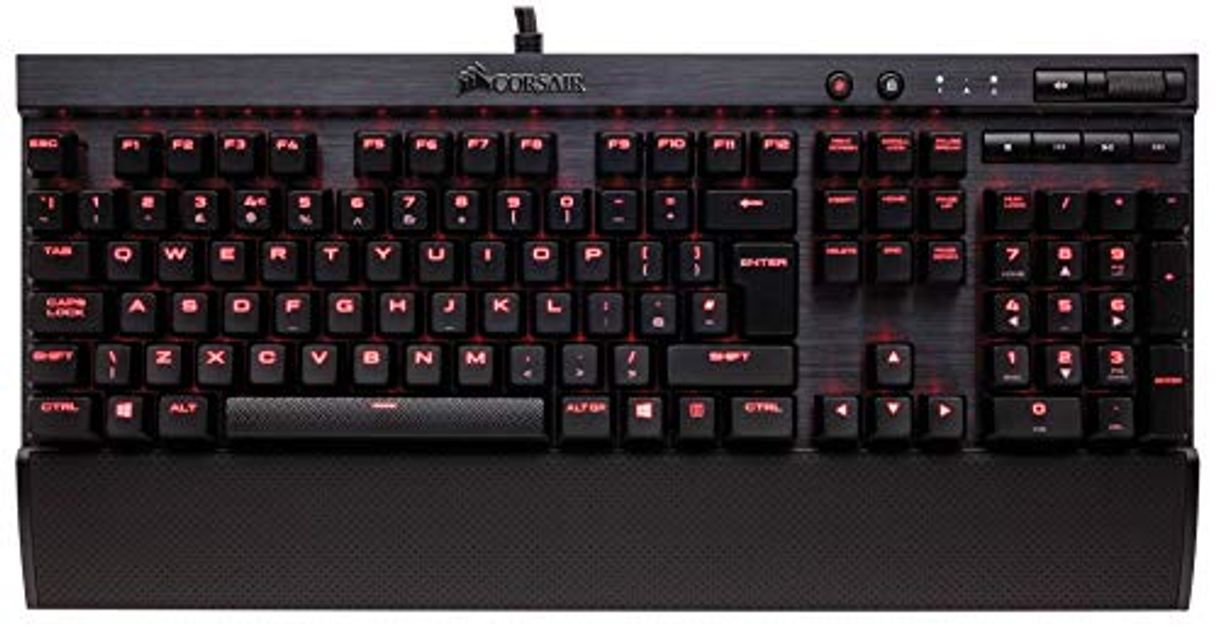 Electronic Corsair K70 LUX - Teclado mecánico Gaming, retroiluminación LED roja, Rojo