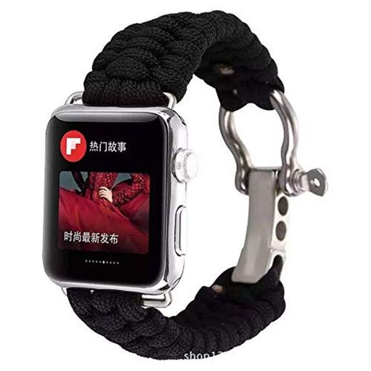 EYECO Outdoor Sport Nylon Strap Umbrella Rope Woven Bracelet Watchband para Apple