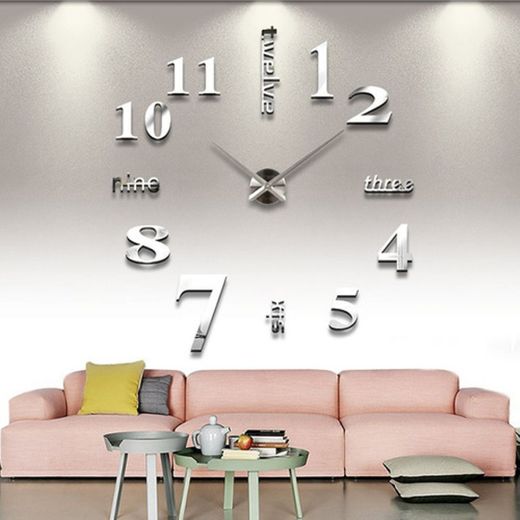 Reloj De Pared Con Diseño 3d A La Moda (blanco)