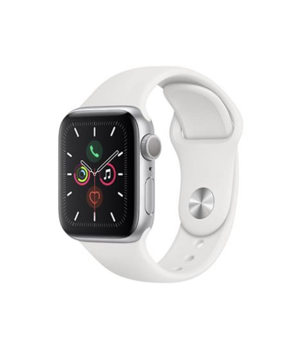 Producto Apple Watch Series 5 Silver Aluminum With White Sport Band 