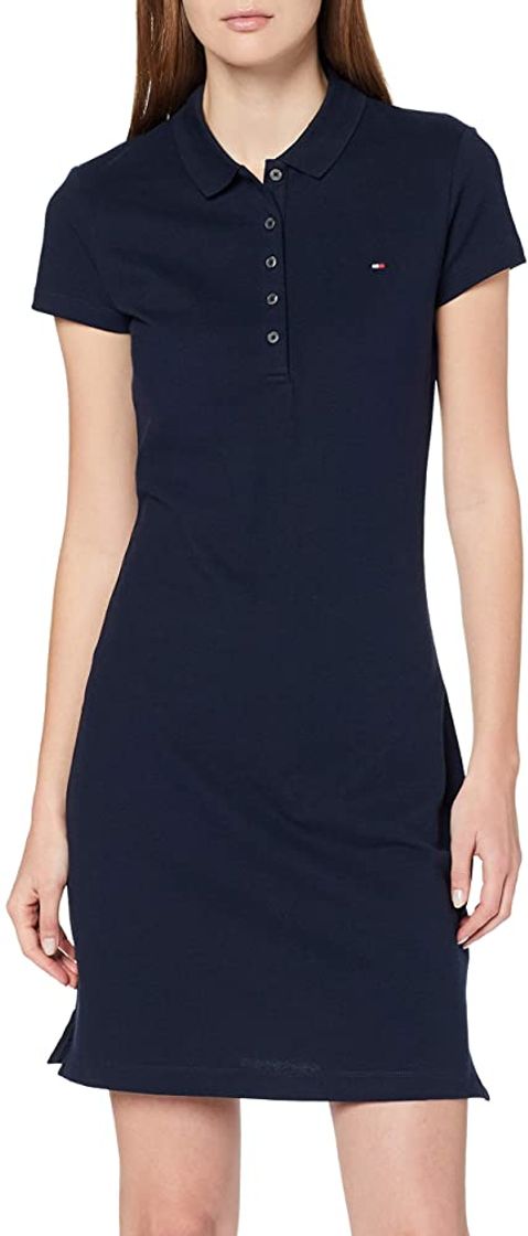 Social Tommy Hilfiger Heritage Slim Polo Dress Vestido, Azul