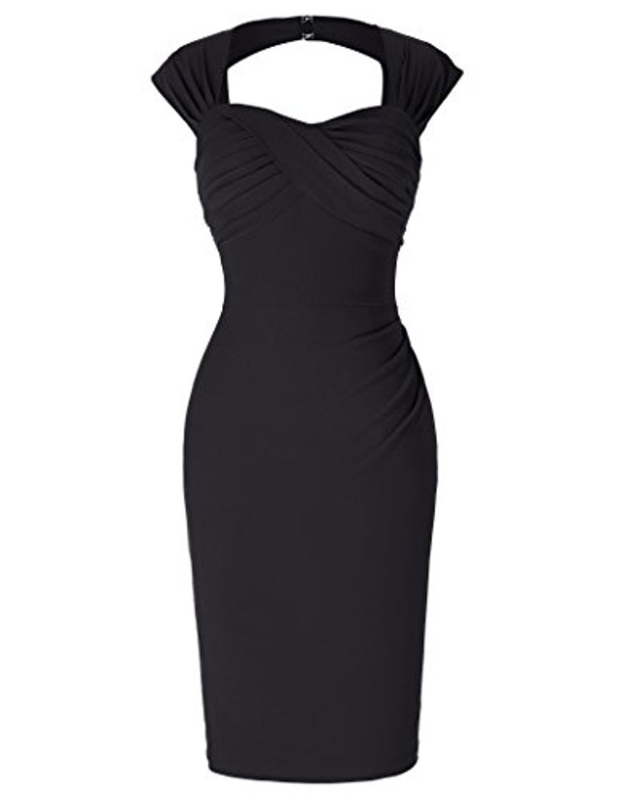 Social Mujeres Vestidos Lápices Sin Mangas Color Negro Talla 14 BP155