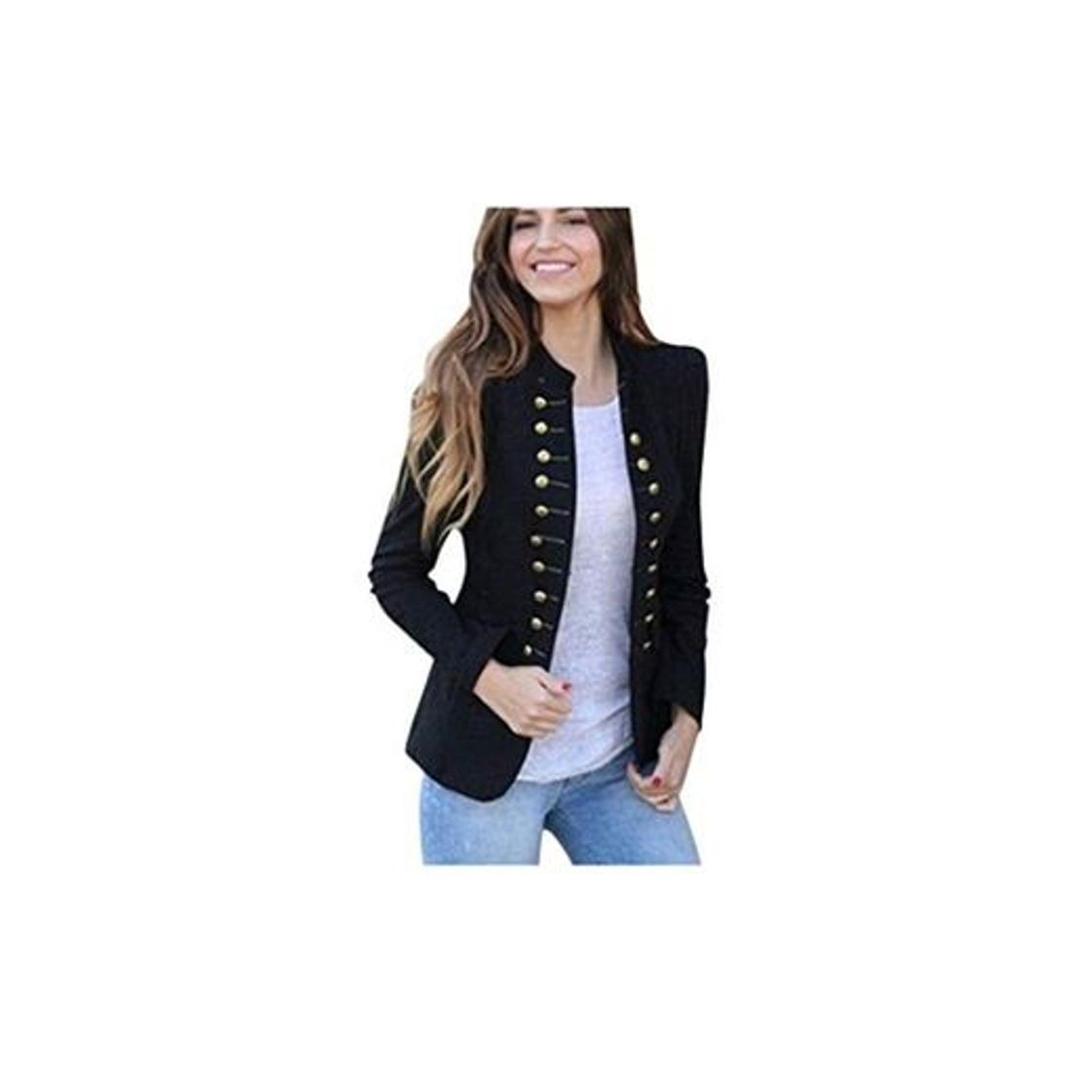 Fashion BHYDRY Las Mujeres de Invierno cálido Vintage Tailcoat Chaqueta Sobretodo Outwear Uniforme Botones Capa