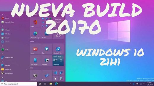 Nueva build 20170 para Windows 10 21h1
