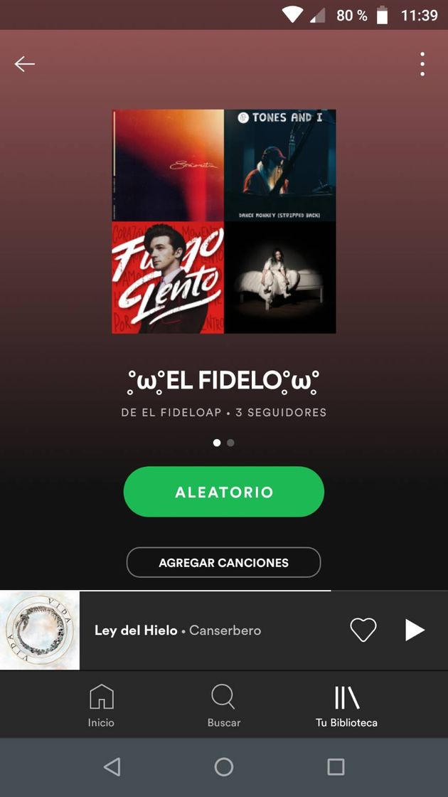 Canciones Mi playlist de Spotify 