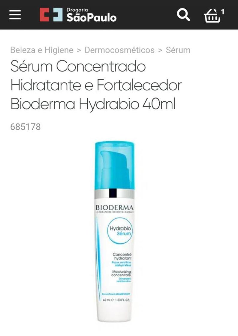 Moda Sérum Concentrado Hidratante e Fortalecedor Bioderma