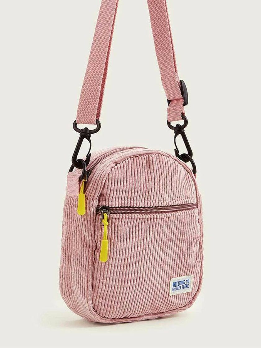 Fashion Bolsa shein veludo rosa 