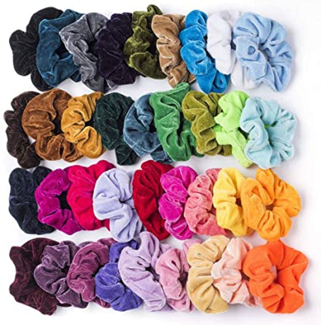 Social 40 Colores Velvet Elástico Hair Scrunchies