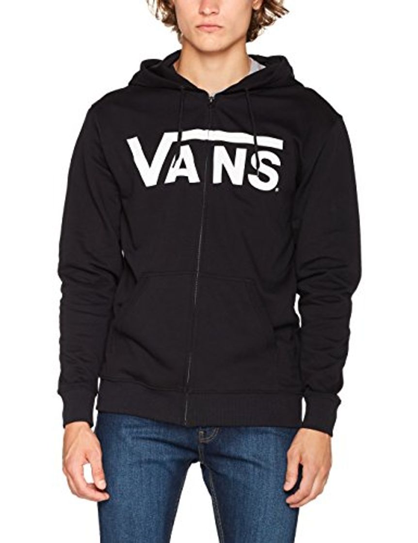 Social Vans Herren Classic Zip Hoodie Kapuzenpullover, Schwarz